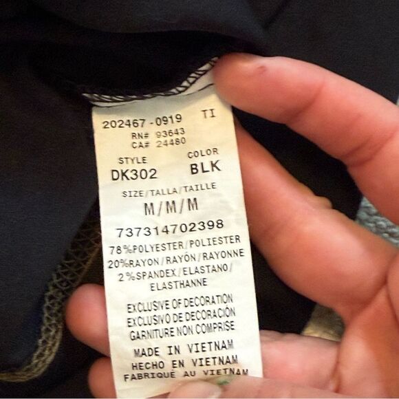 Dickies Essence Black Warm Up Scrubs Jacket Size Medium DK302 - Picture 8 of 8